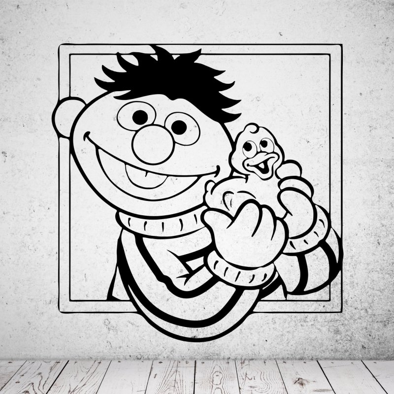 Preview: Wandaufkleber 46179 Ernie Sesamstraße